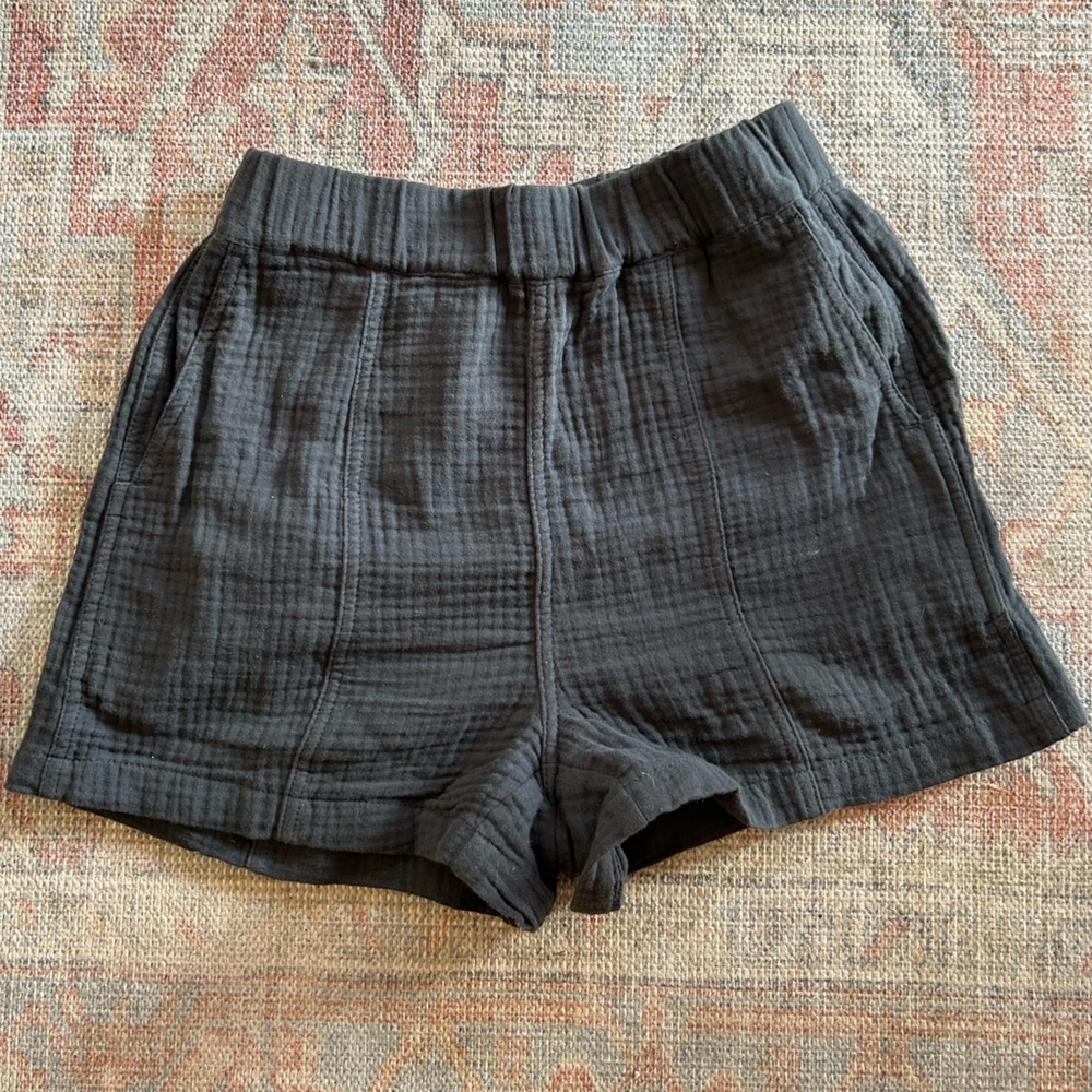 Madewell Gray Cotton Gauzy Shorts